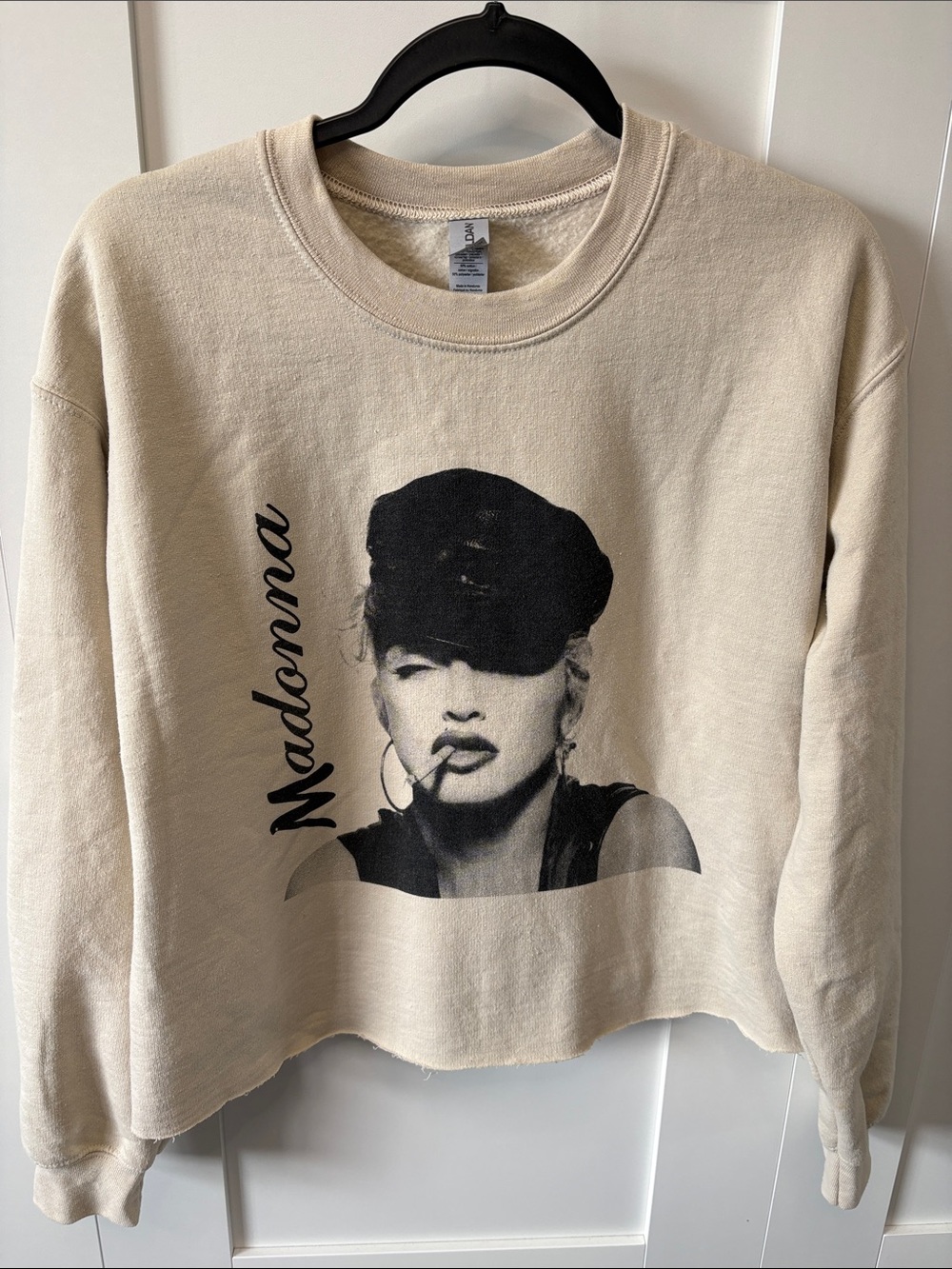 Madonna Gildan Cropped Crewneck Sweatshirt